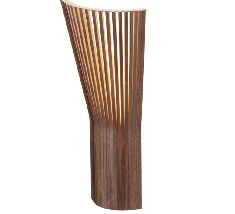 Applique*Secto Design Applique d'angle, Secto 4237 Small , , sans câble, Ø21cm, H45cm - Noyer