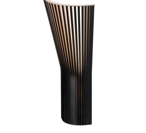 Applique d'angle, Secto 4237 Small, noir, sans câble, Ø21cm, H45cm - Secto Design
