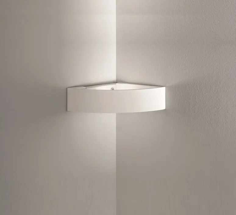 Applique*Nedgis Applique d'angle, Vertbois, plâtre, prêt à peindre Muriel, , Ø20,5cm, H7cm - blanc