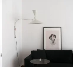 Applique*Nemo Lighting Applique, De Marseille, Le corbusier, , L166cm, H80cm, Ø50cm - blanc