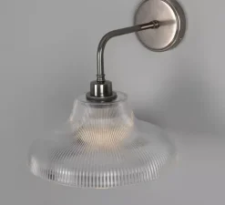 Applique de salle de bain, Mono, argent antique, IP65, Ø30cm, H35cm - Mullan Lighting