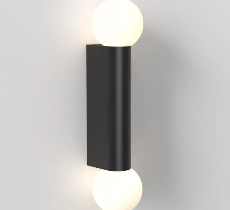 Applique*Astro Applique de salle de bain, Ortona Twin, , IP44, L9cm, H38,5cm - noir