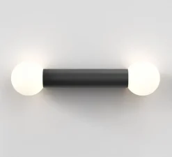 Applique*Astro Applique de salle de bain, Ortona Twin, , IP44, L9cm, H38,5cm - noir