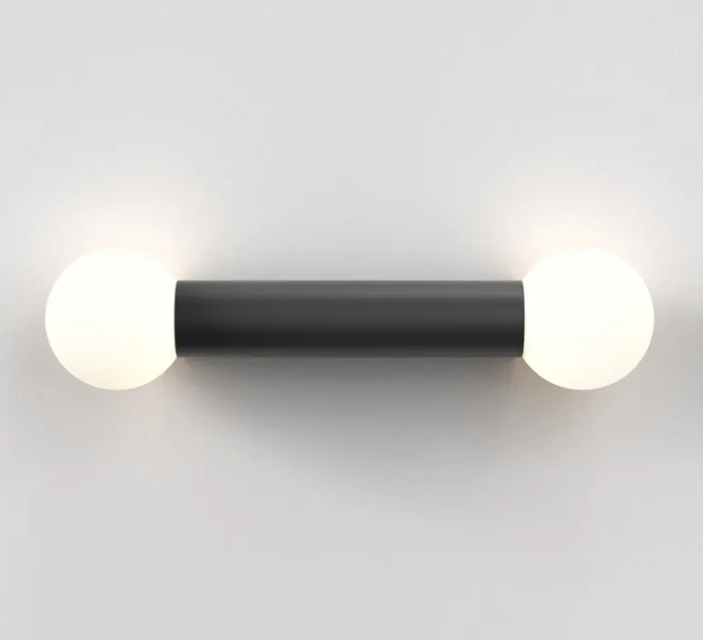 Applique*Astro Applique de salle de bain, Ortona Twin, , IP44, L9cm, H38,5cm - noir