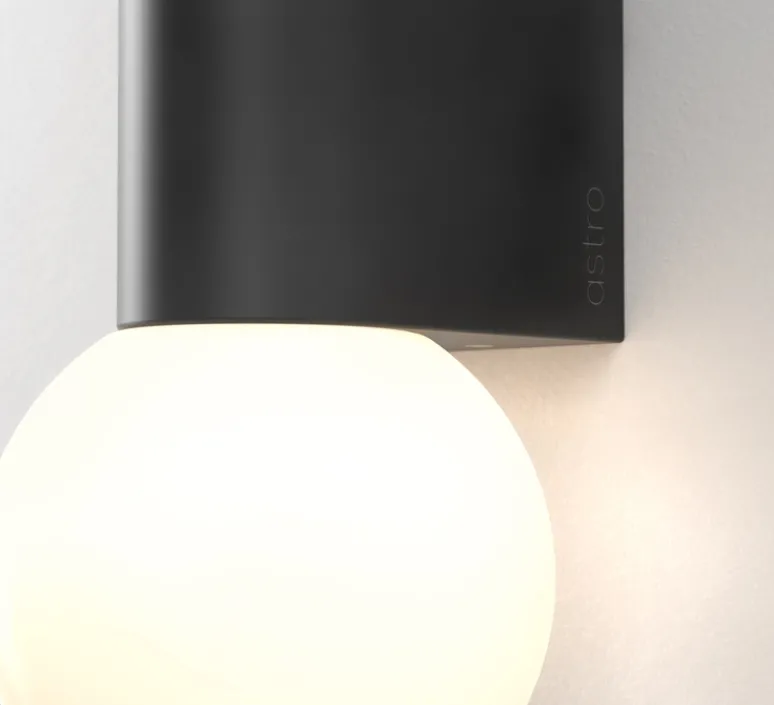 Applique*Astro Applique de salle de bain, Ortona Twin, , IP44, L9cm, H38,5cm - noir