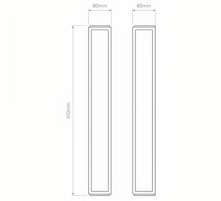 Applique*Astro Applique de salle de bain, Mashiko Wall 600, , IP44, LED, 3000K, 899 lm, Ø8cm, H60cm - bronze