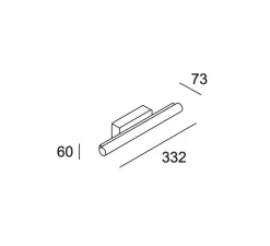 Applique*LEDS C4 Applique de salle de bain, Toilet Slim, , IP44, LED, 3000k, 880 lm, L33,2cm, H6cm - chrome