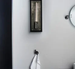 Applique*Buster & Punch Applique de salle de bain, Caged wet, large, , IP44, L18cm, H48,8cm - métal noir