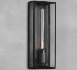 Applique*Buster & Punch Applique de salle de bain, Caged wet, large, , IP44, L18cm, H48,8cm - métal noir