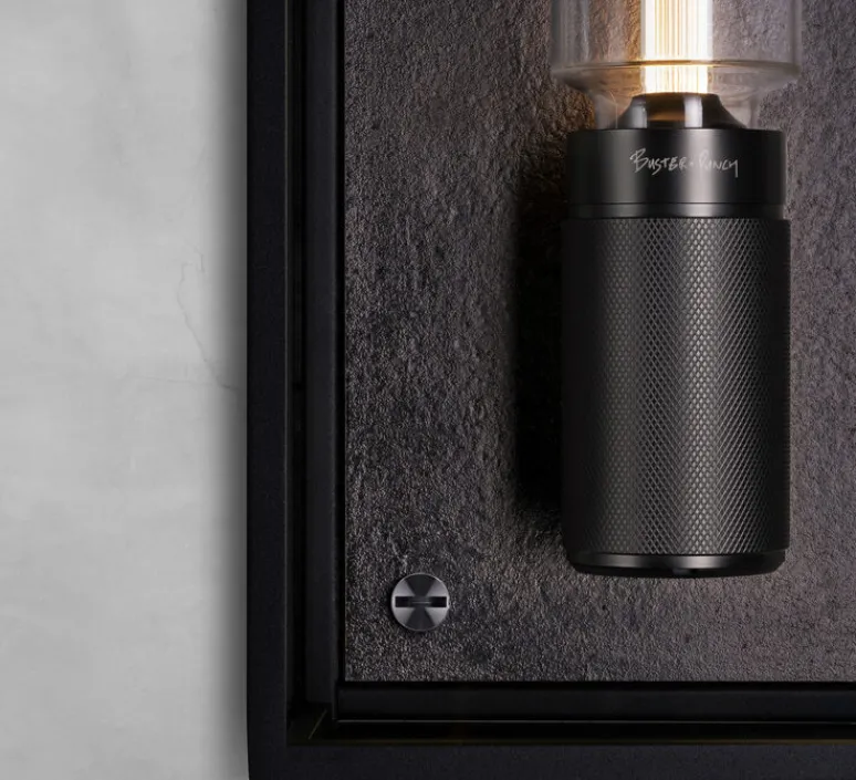 Applique*Buster & Punch Applique de salle de bain, Caged wet, large, , IP44, L18cm, H48,8cm - métal noir