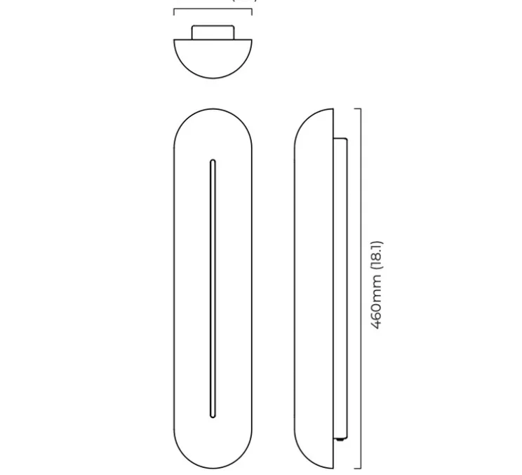 Applique de salle de bain, Hepworth, nickel et albâtre, IP44, LED, dim, 2700K, L10cm, H46cm - CTO lighting