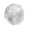 Applique*Zangra Applique de salle de bain, hublot en bakélite, IP54, blanc, verre transparent, H17cm, L21,5cm -