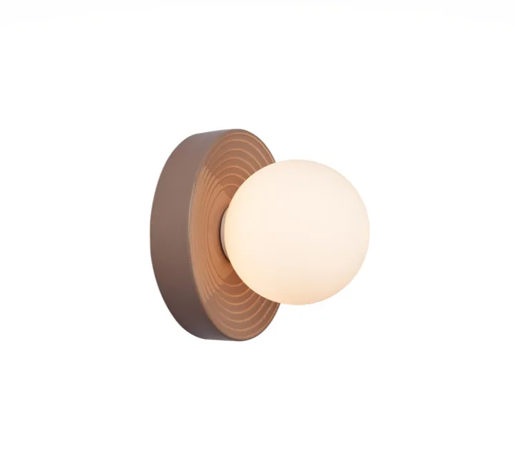 Applique de salle de bain, Alicia Petite, taupe, IP44, L16cm, H16cm-Elements lighting