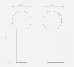 Applique*Astro Applique de salle de bain, Ortona Single, , IP44, L9cm, H24,3cm - chrome poli