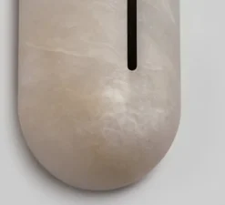 Applique de salle de bain, Hepworth, bronze et albâtre, IP44, LED, dim, 2700K, L10cm, H46cm - CTO lighting