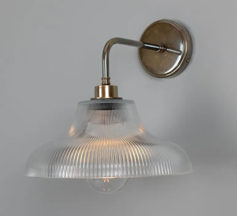 Applique*Mullan Lighting Applique de salle de bain, Mono, , IP65, Ø30cm, H35cm - laiton antique