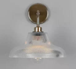 Applique*Mullan Lighting Applique de salle de bain, Mono, , IP65, Ø30cm, H35cm - laiton antique