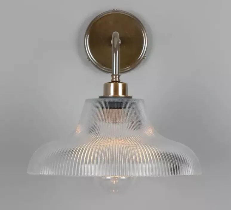 Applique*Mullan Lighting Applique de salle de bain, Mono, , IP65, Ø30cm, H35cm - laiton antique