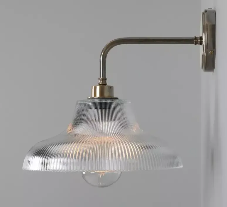 Applique*Mullan Lighting Applique de salle de bain, Mono, , IP65, Ø30cm, H35cm - laiton antique
