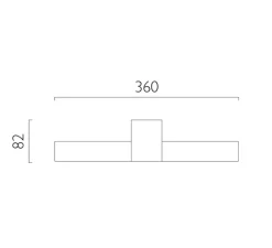 Applique*Astro Applique de salle de bain, Padova, , IP44, L14,5cm, H30,1cm - Noir mat