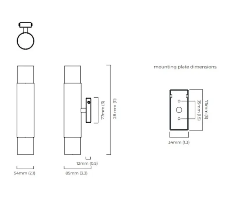 Applique*CTO lighting Applique de salle de bain, Roma Tall , , IP44, LED, 2700K, L5,4cm, H8,5cm - laiton et albâtre