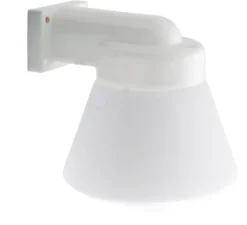 Applique*Zangra Applique de salle de bain, light.o.004, avec glass019, , IP54, L17cm, H19,9cm - blanc