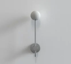 Applique de salle de bain, Orb single, chrome poli, IP44, L8cm, H38cm - Astro