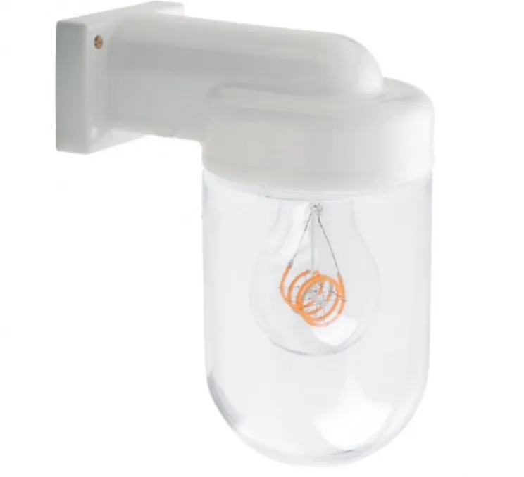 Applique de salle de bain, Light.o.004, blanc, verre opalin Glass 004, IP54, L10cm, H20,4cm - Zangra