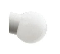 Applique*Zangra Applique de salle de bain, Light.O.016, , avec Glass006, Ø10cm, P17,5cm, IP54 - blanc