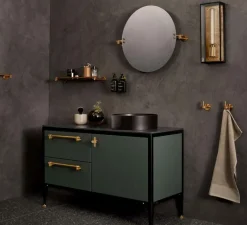 Applique*Buster & Punch Applique de salle de bain, Caged wet, large, , IP44, L18cm, H48,8cm - laiton