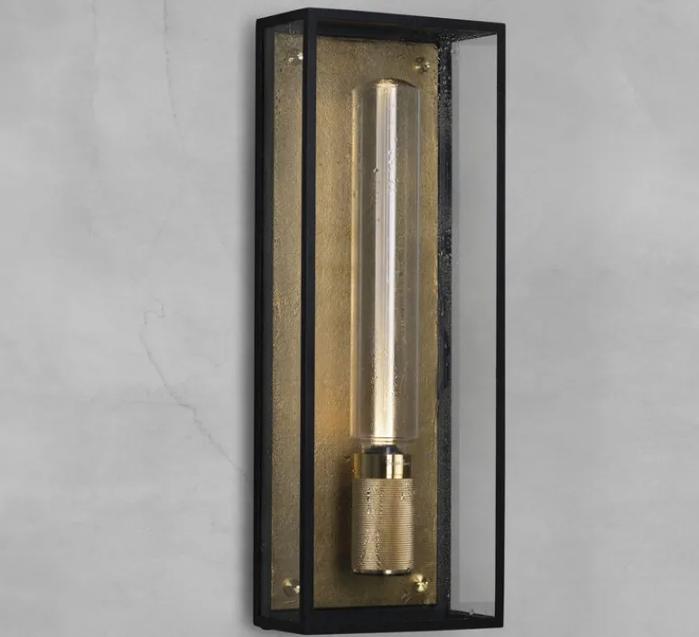 Applique*Buster & Punch Applique de salle de bain, Caged wet, large, , IP44, L18cm, H48,8cm - laiton