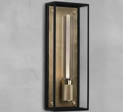 Applique*Buster & Punch Applique de salle de bain, Caged wet, large, , IP44, L18cm, H48,8cm - laiton