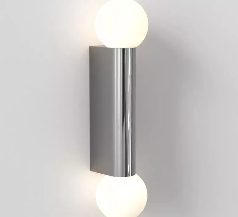 Applique*Astro Applique de salle de bain, Ortona Twin, , IP44, L9cm, H38,5cm - chrome poli