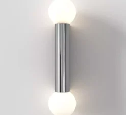 Applique*Astro Applique de salle de bain, Ortona Twin, , IP44, L9cm, H38,5cm - chrome poli