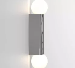 Applique*Astro Applique de salle de bain, Ortona Twin, , IP44, L9cm, H38,5cm - chrome poli