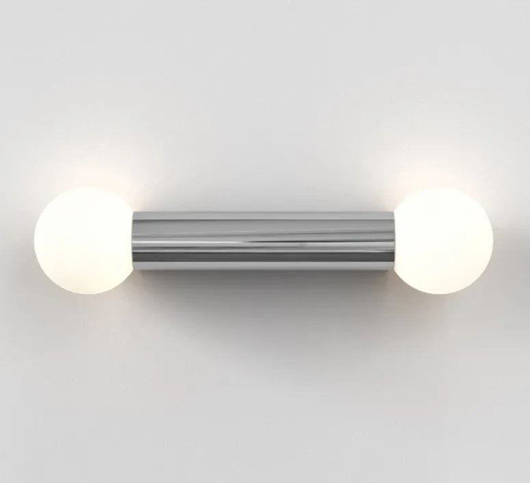 Applique*Astro Applique de salle de bain, Ortona Twin, , IP44, L9cm, H38,5cm - chrome poli