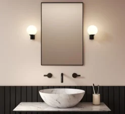 Applique*Astro Applique de salle de bain, Sagara, , IP44, L12cm, H15,5cm - Lighting noir mat