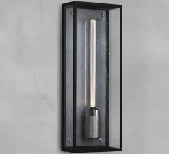 Applique de salle de bain, Caged wet, large, gris acier, IP44, L18cm, H48,8cm - Buster & Punch