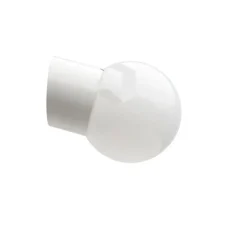 Applique de salle de bain, Light.o.005, blanc, avec Glass 003, IP54, Ø12,5cm, P6cm, IP54 - Zangra