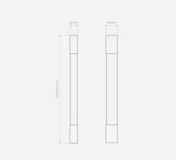 Applique*Astro Applique de salle de bain, Palermo 600 LED, mat, IP44, LED, 3000K, 346lm, L60cm, H60cm - Lighting noir