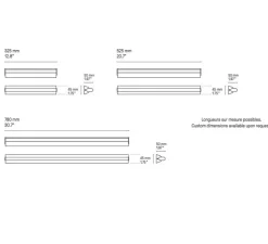 Applique*CVL Applique de salle de bain, IP Metrop 325, , IP44, LED, 3000k, 300 lm, L32,5cm, H4,5cm - graphite satiné