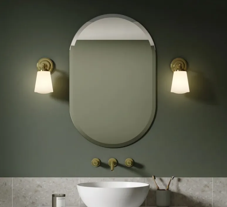 Applique*Astro Applique de salle de bain, Anton, poli, IP44, L11cm, H21,5cm - laiton