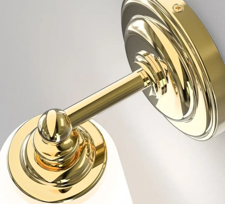 Applique*Astro Applique de salle de bain, Anton, poli, IP44, L11cm, H21,5cm - laiton