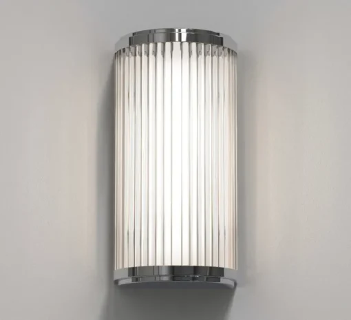 Applique de salle de bain, Versailles 250, chrome poli, IP44, LED, dim, phase-cut, 3000K, 320lm, L12,5cm, H25cm - Astro