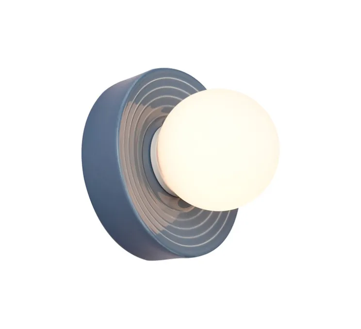 Applique de salle de bain, Alicia, denim, IP44, L22cm, H22cm-Elements lighting