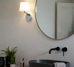 Applique*Astro Applique de salle de bain, Millie, , IP44, L16cm, H27,6cm - chrome poli, blanc