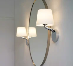 Applique*Astro Applique de salle de bain, Millie, , IP44, L16cm, H27,6cm - chrome poli, blanc