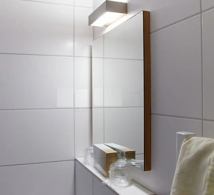 Applique de salle de bain, Box 15 N, chrome, LED, 2700K, 2440lm, L15cm, H5cm, IP44 - Decor Walther