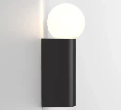 Applique*Astro Applique de salle de bain, Ortona Single, , IP44, L9cm, H24,3cm - noir mat