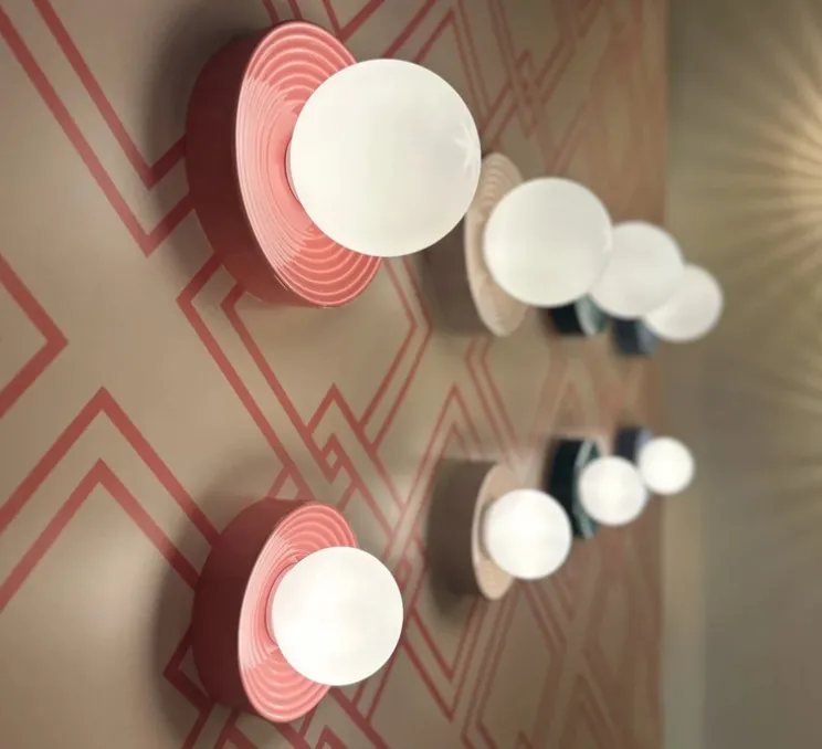 Applique de salle de bain, Alicia, taupe, IP44, L22cm, H22cm-Elements lighting